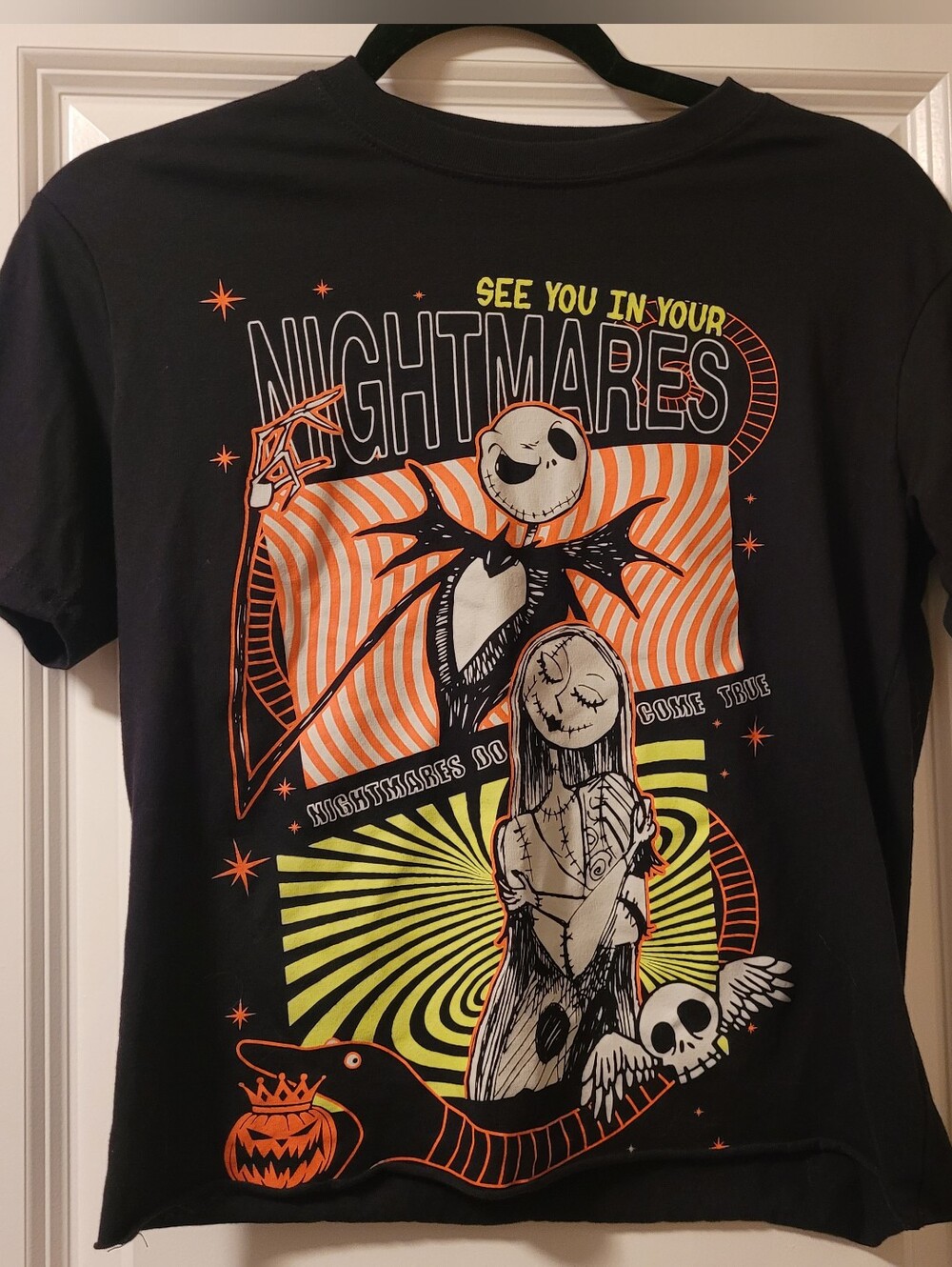Disney The Nightmare Before Christmas Black and White Graphic Tee Size XS (0-2)